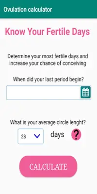 Pregnancy and Ovulation Calculator android App screenshot 2